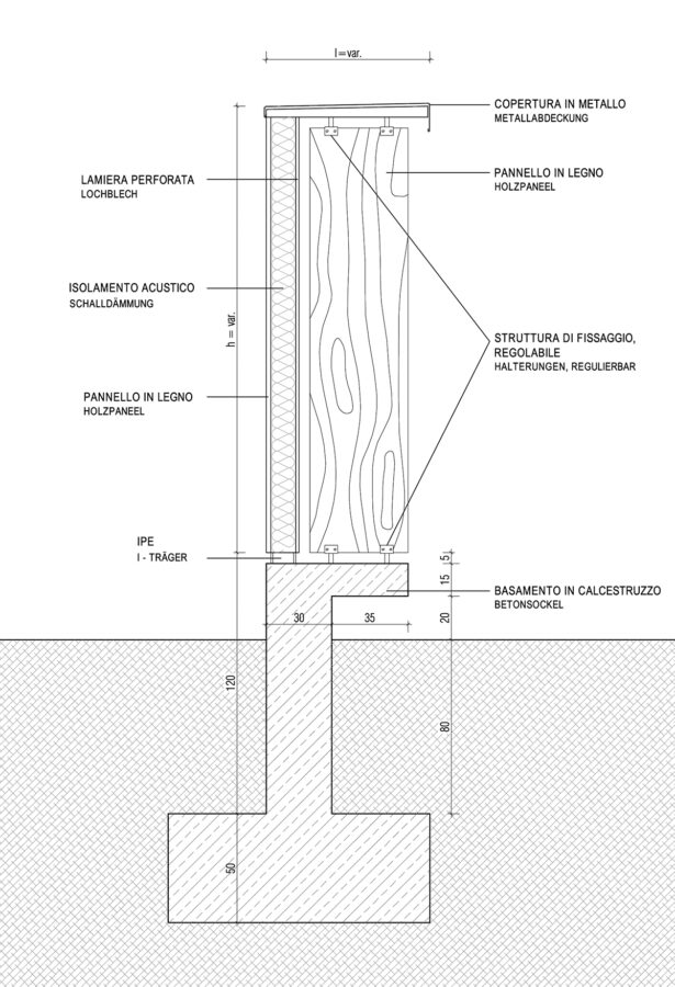 MoDusArchitects_Ring Road_acoustic barrier detail - Archisearch