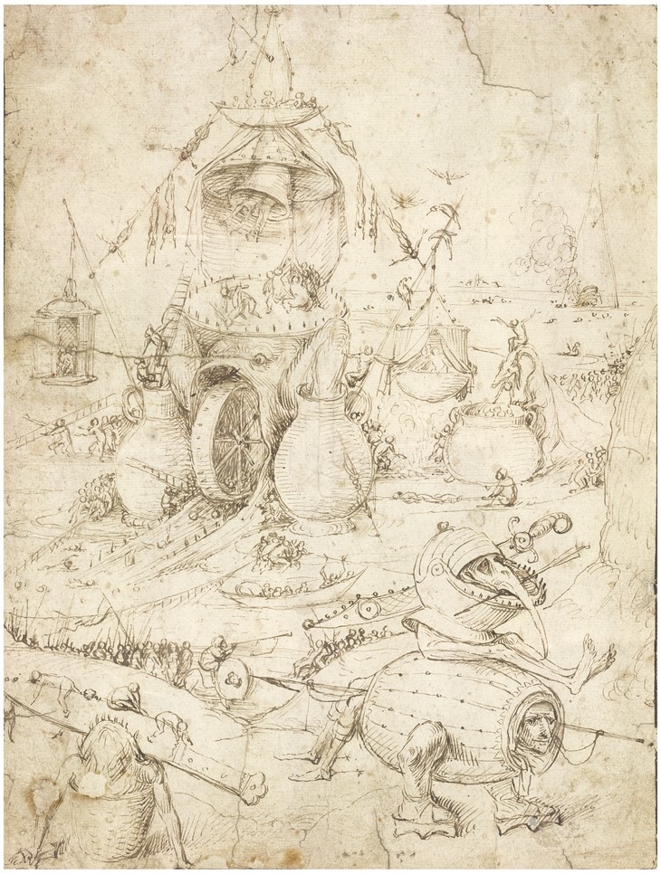 Archisearch - Hieronymus Bosch Infernal Landscape Pen and brown ink on paper Private collection