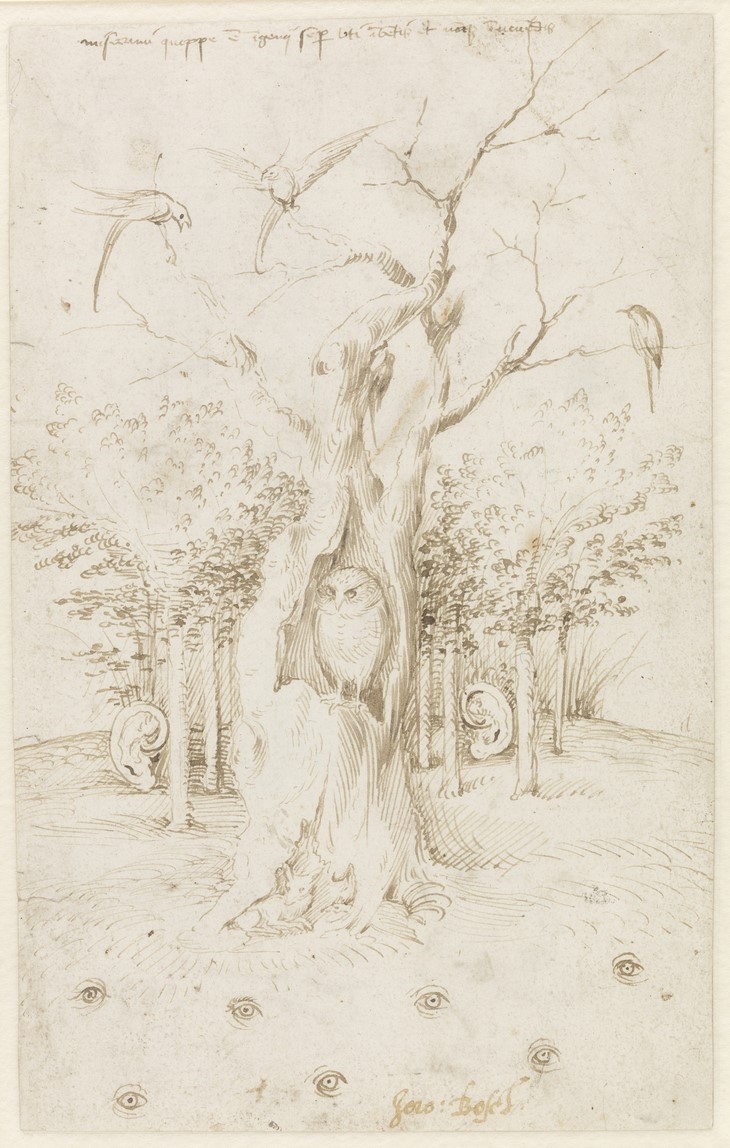 Archisearch - Hieronymus Bosch The Wood Has Ears, The Field Has Eyes (recto) Berlin, Staatliche Museen zu Berlin, Kupferstichkabinett