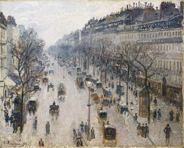 Archisearch - Camille Pissarro / The Boulevard Montmartre on a Winter Morning, 1897 / Oil on canvas, 64.8 x 81.3 cm / (c) The Metropolitan Museum of Art