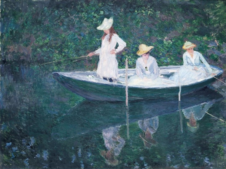 Archisearch - Claude Monet / En norvégienne (The Boat at Giverny), around 1887 / Oil on canvas, 97.5 x 130.5 cm  Paris, Musée d`Orsay / Gift of Princesse Edmond de Polignac, 1944 / (c) RMN-Grand Palais (Musée d`Orsay) / Hervé Lewandowski