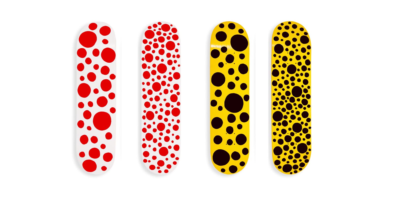 Limited edition of 500 Kusama dots skateboards soon on sale at the MoMA ...